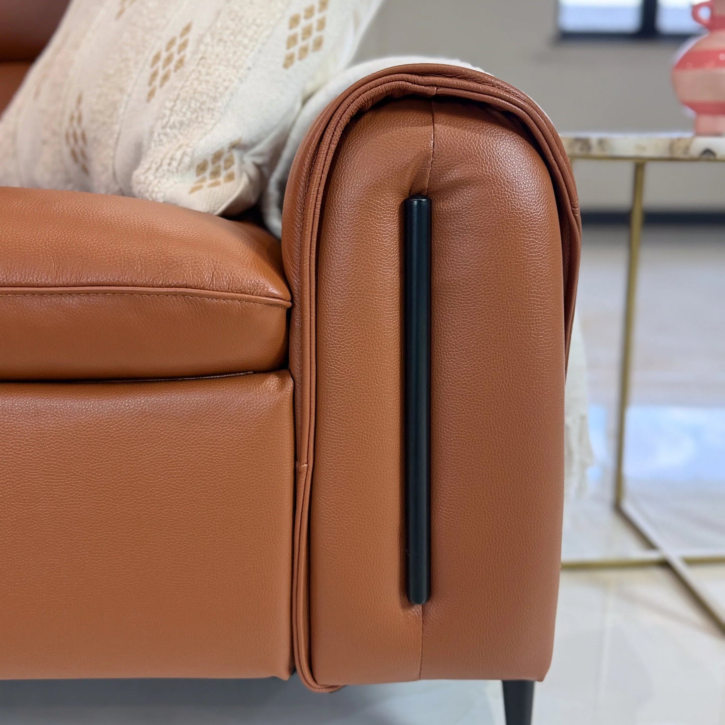 Arizona Electric Recliner Sofa Tan Large Corner