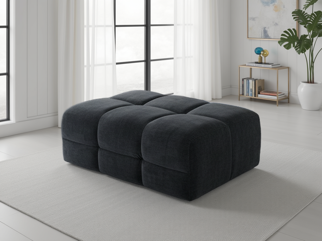 Jacob Sofa Black Footstool