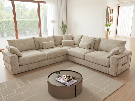 Jupiter Sofa Large Corner Beige