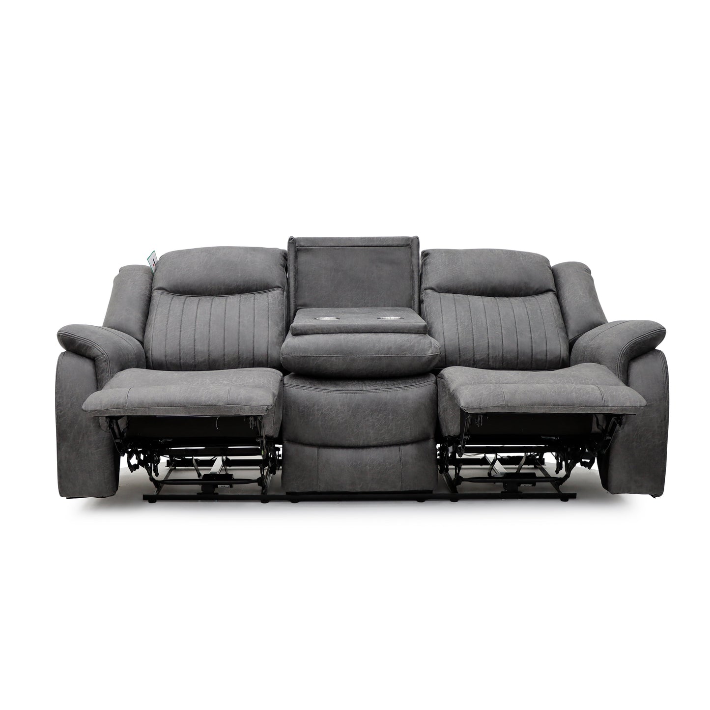 Leon Electric Recliner Sofa Grey 3 Seater