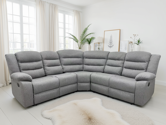 Dundee Recliner Sofa Large Corner Grey