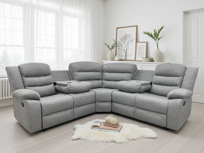 Dundee Recliner Sofa Large Corner Grey
