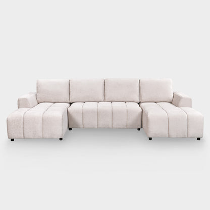 Lora Sofa Bed U Shape Corner Beige