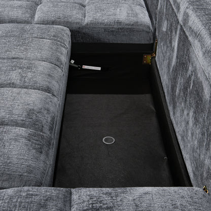 Lora Sofa Bed U Shape Corner Graphite