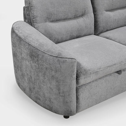 Mirella Sofa Bed Right Hand Facing Corner Dark Grey