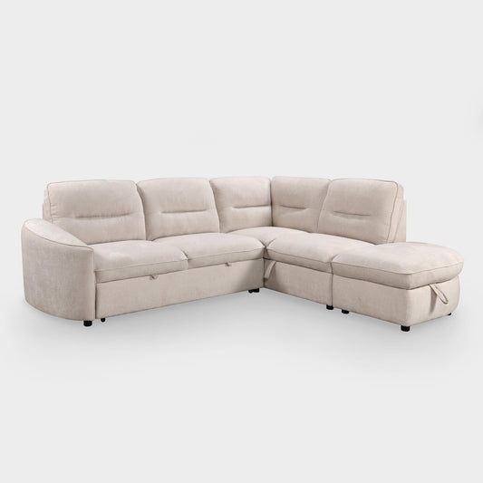Mirella Sofa Bed Right Hand Facing Corner Beige