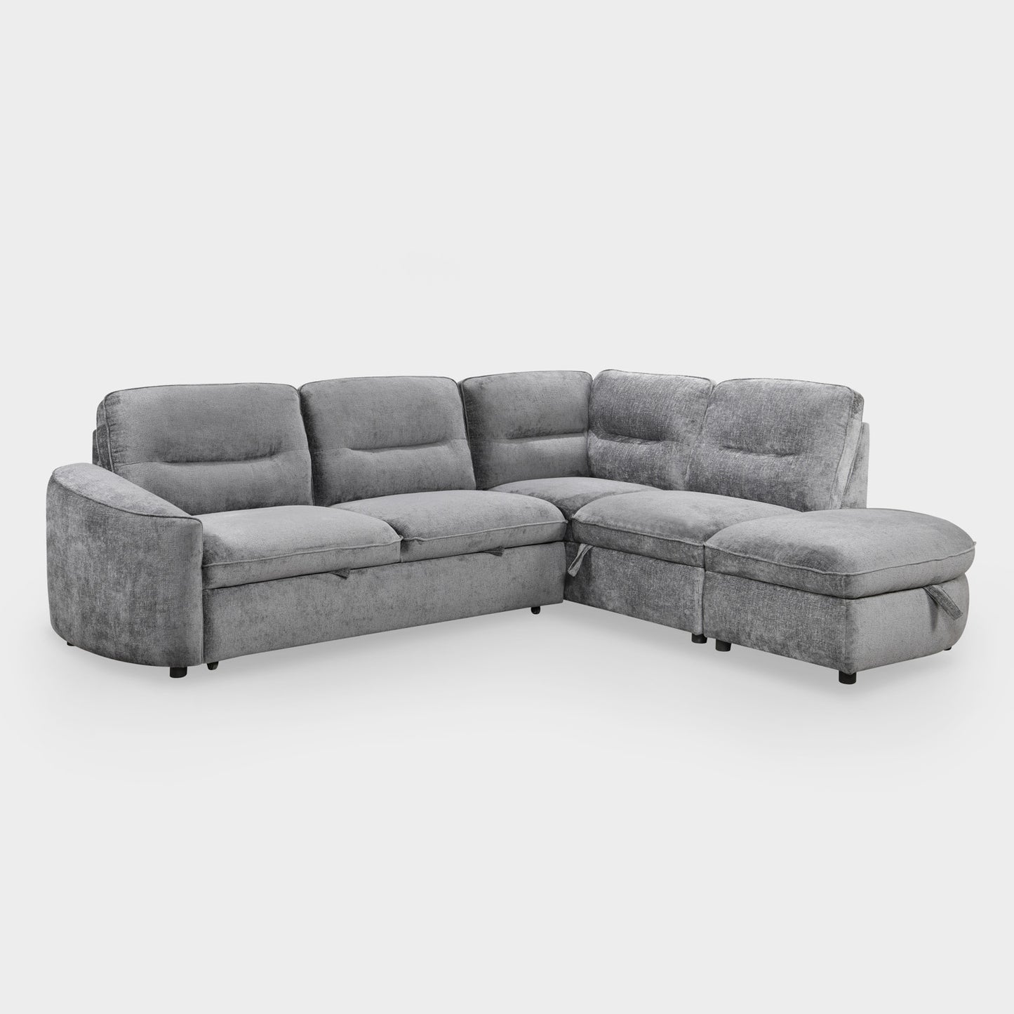 Mirella Sofa Bed Right Hand Facing Corner Dark Grey