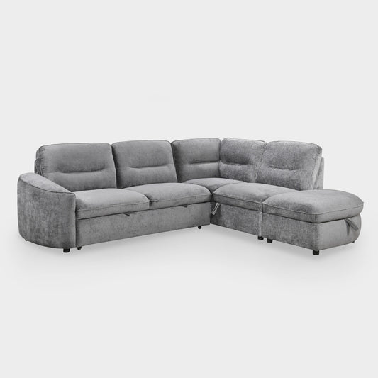 Mirella Sofa Bed Right Hand Facing Corner Dark Grey