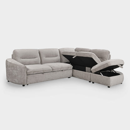Mirella Sofa Bed Right Hand Facing Corner Grey