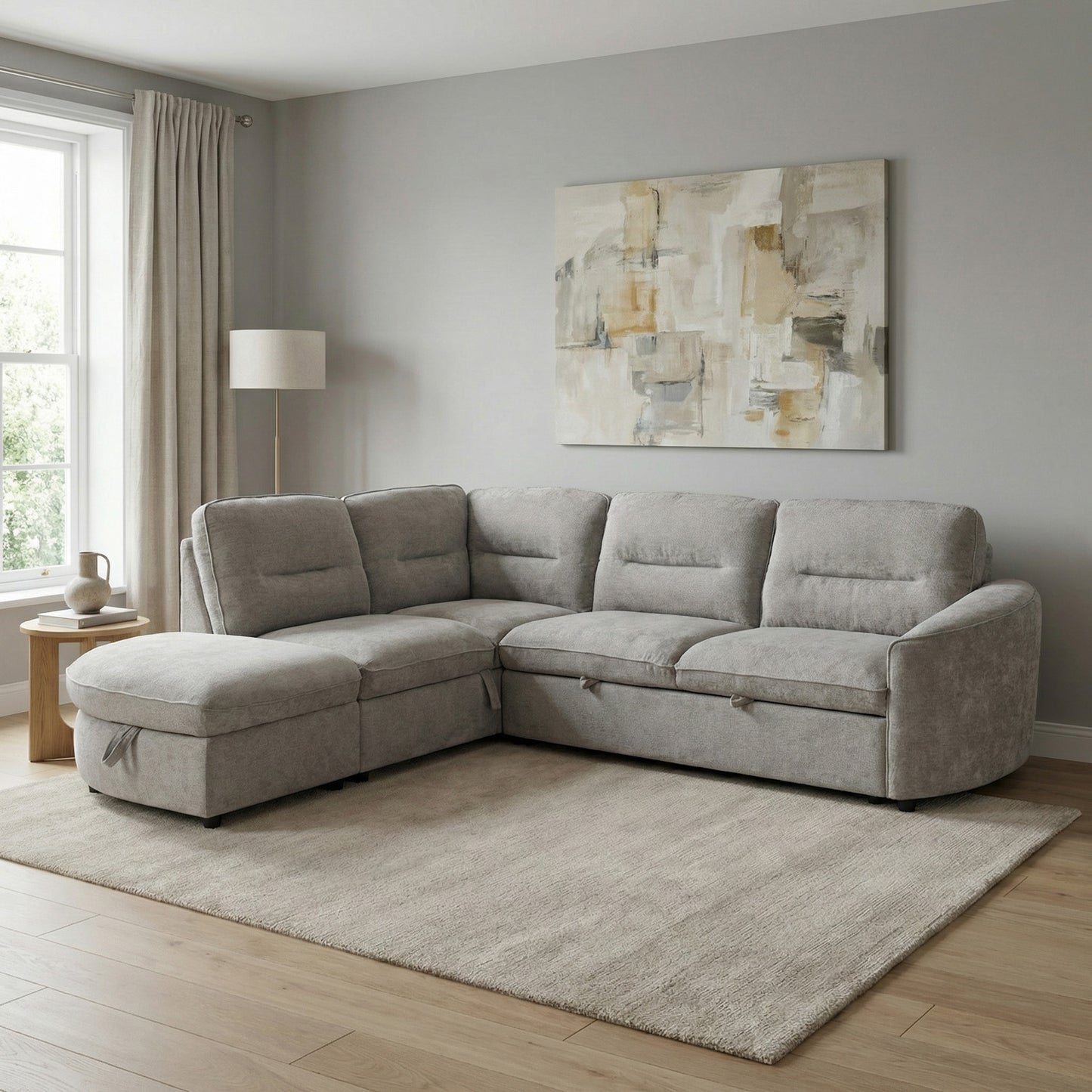 Mirella Sofa Bed Left Hand Facing Corner Grey