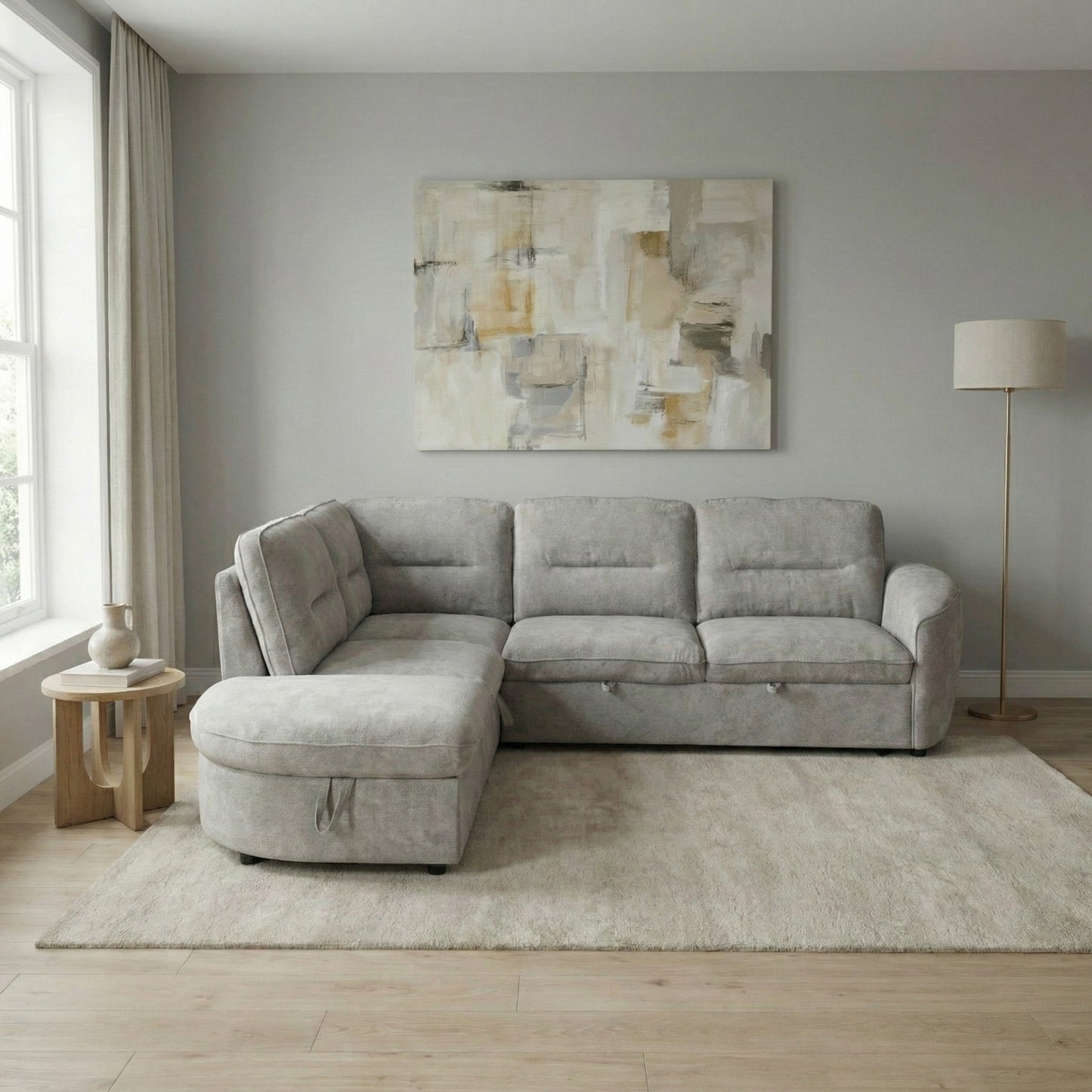 Mirella Sofa Bed Left Hand Facing Corner Grey