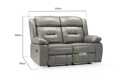 Novie Recliner Sofa Grey 2 Seater