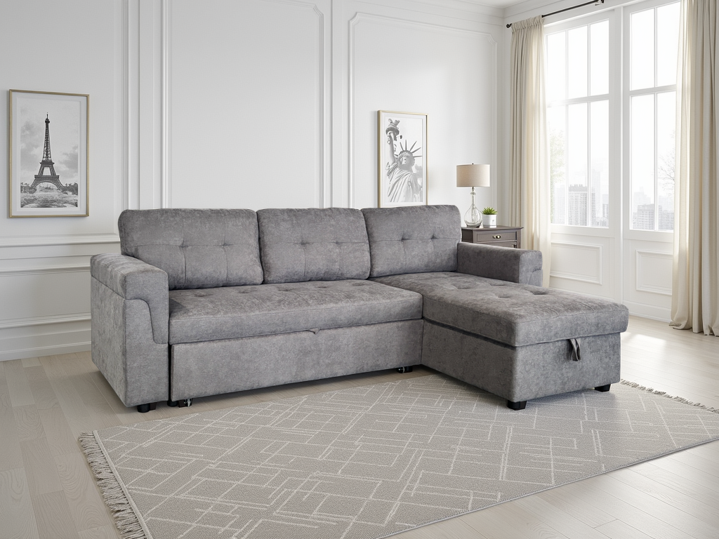 Omniya Sofa Bed Universal Corner Grey