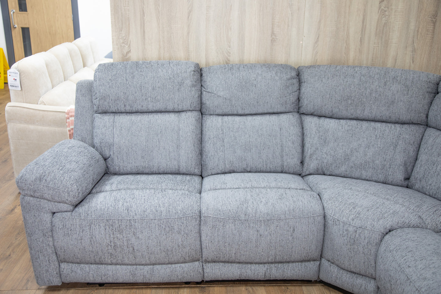 Owen Electric Recliner Sofa Large Corner Grey