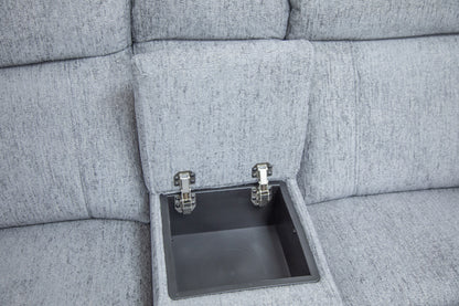 Owen Electric Recliner Sofa Large Corner Grey