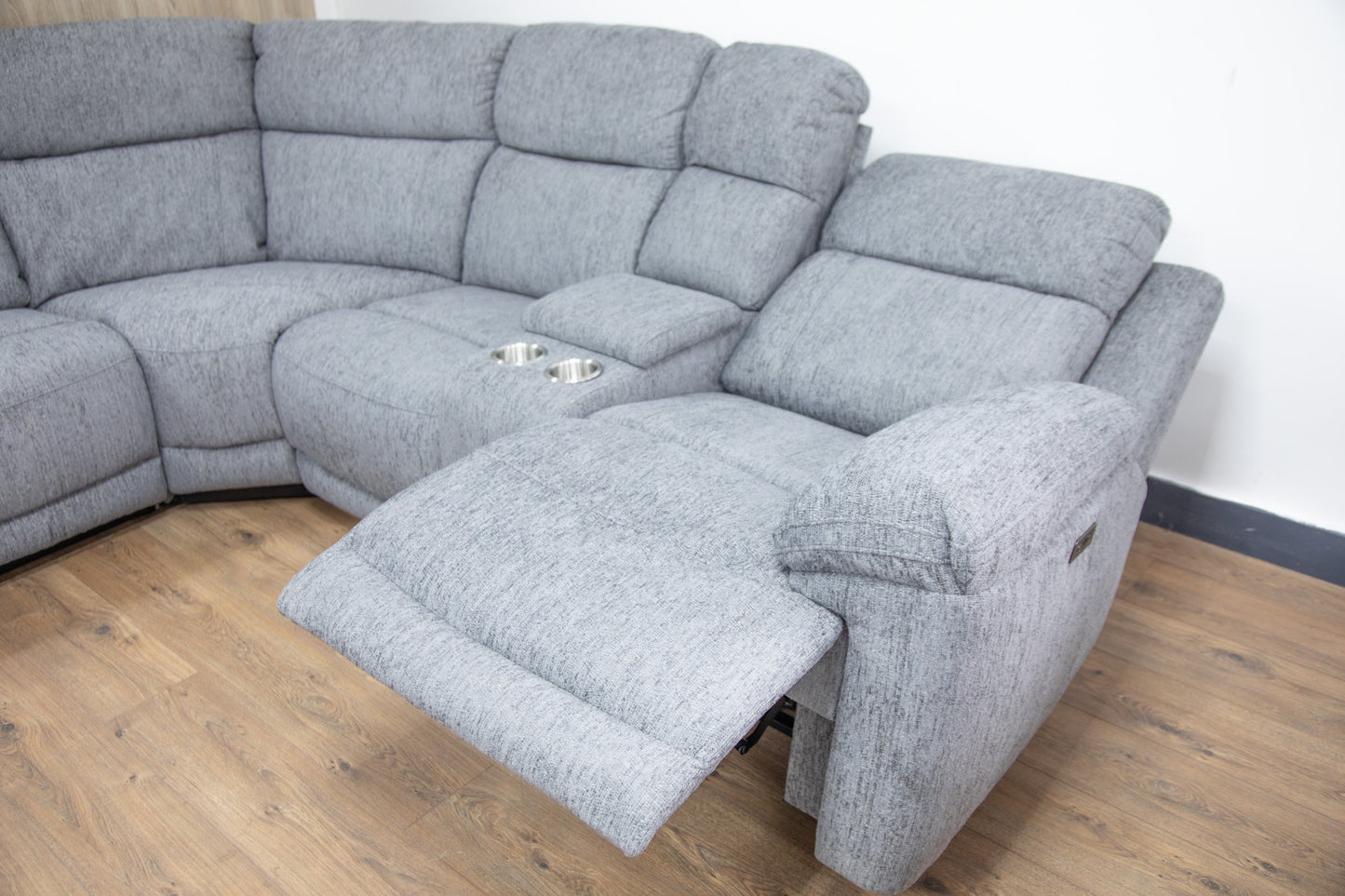 Owen Electric Recliner Sofa Large Corner Grey