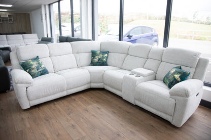 Owen Electric Recliner Sofa Large Corner Beige