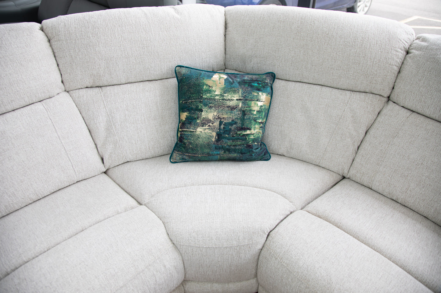 Owen Electric Recliner Sofa Large Corner Beige