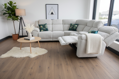 Owen Electric Recliner Sofa Large Corner Beige