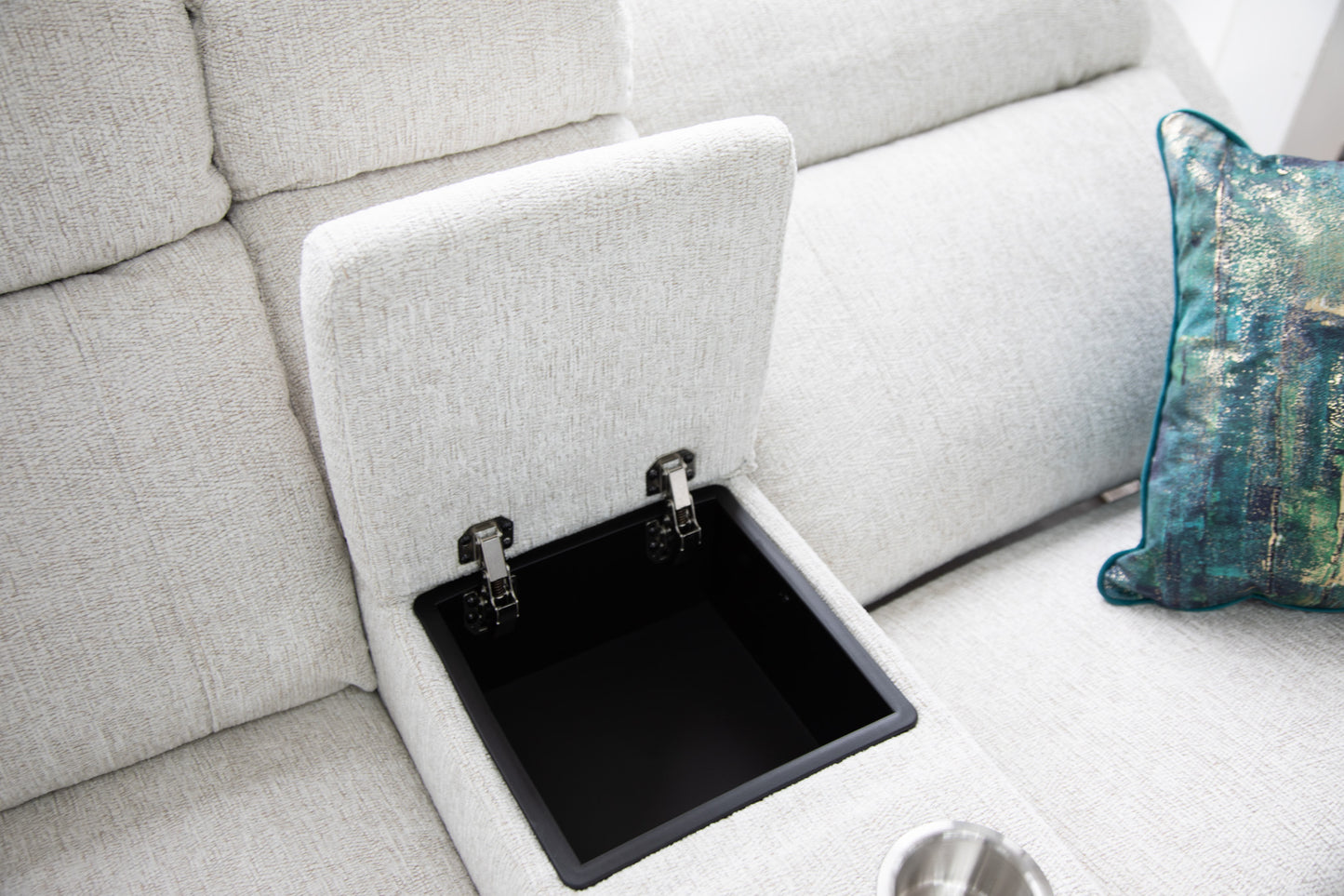 Owen Electric Recliner Sofa Large Corner Beige