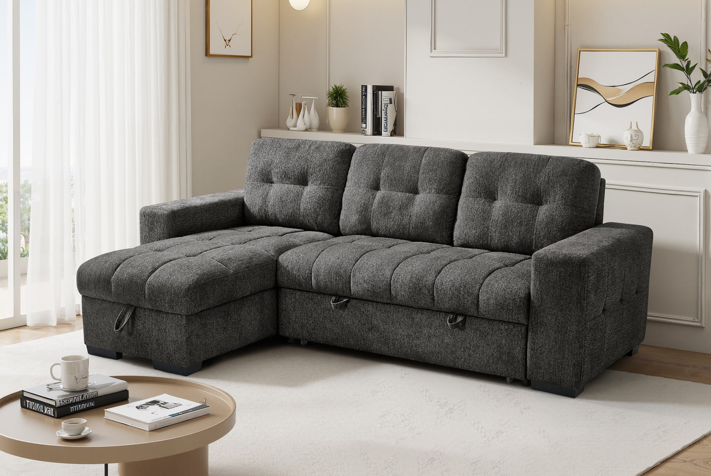 Palermo Sofa Bed Universal Corner Grey