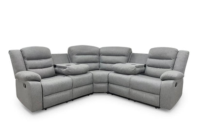 Dundee Recliner Sofa Large Corner Grey