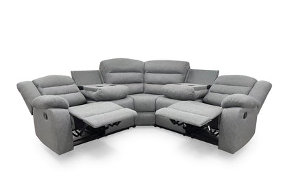 Dundee Recliner Sofa Large Corner Grey