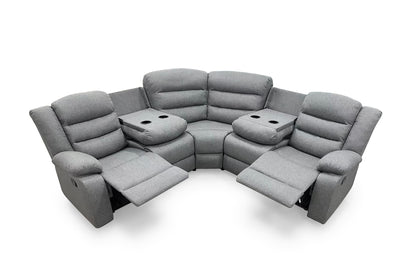 Dundee Recliner Sofa Large Corner Grey