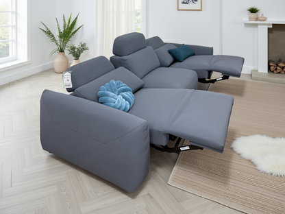 Primrose Recliner Sofa Grey 3 Seater