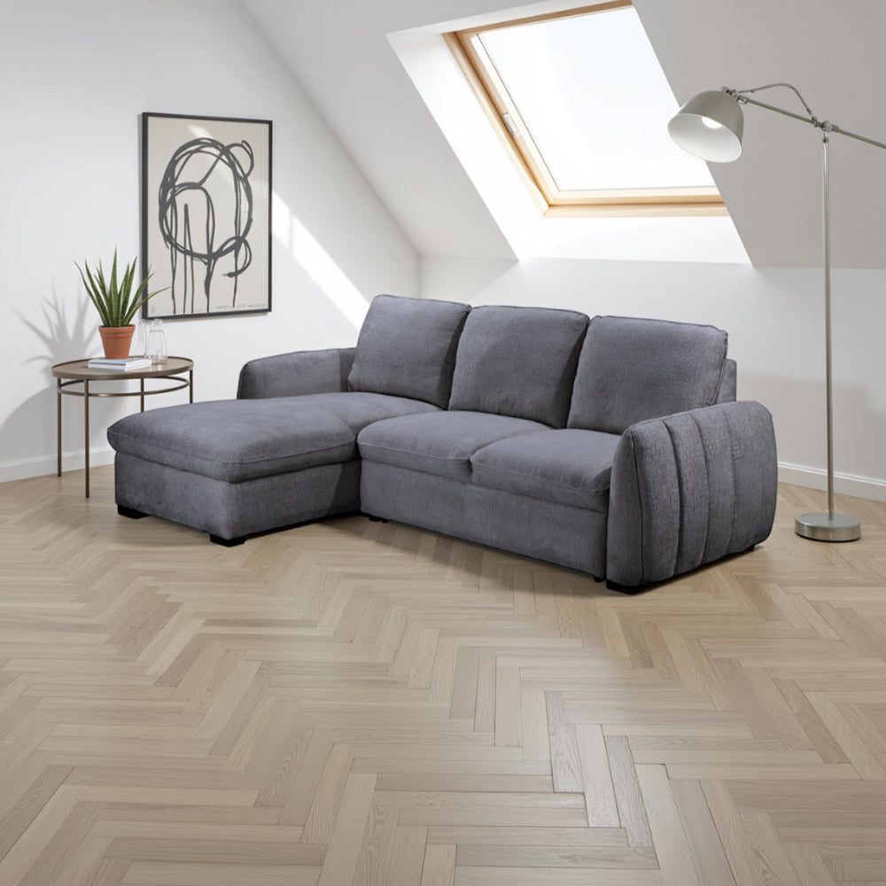 Sienna Sofa Bed Graphite Left Hand Facing Corner