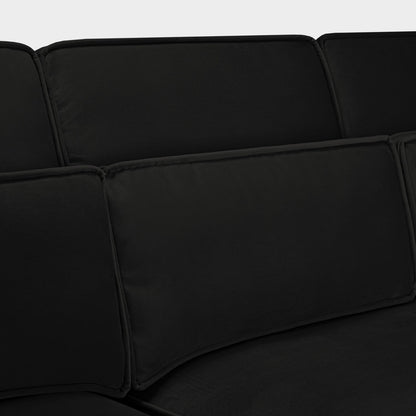 Sloane Sofa Black U Shape Corner