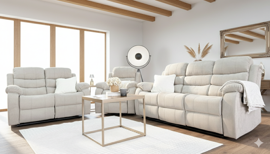 Stanley Recliner Sofa 3 Seater Beige