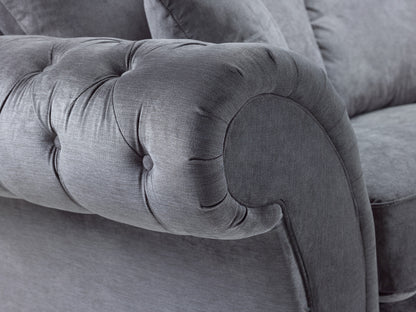 Windsor Fullback Sofa Grey Right Hand Facing Corner