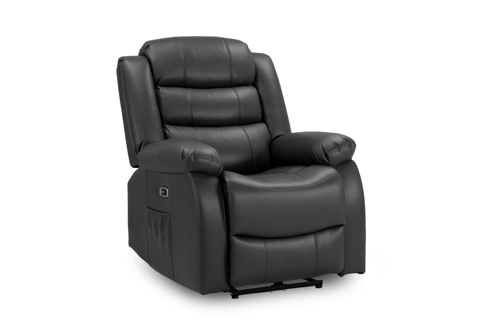 Otto Electric Recliner Sofa Black Armchair Pay Weekly Sofas
