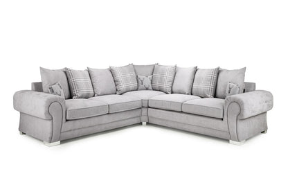 Verona Scatterback Sofabed Grey Large Corner