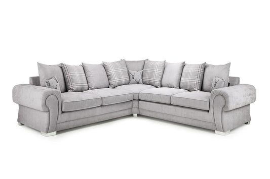 Verona Scatterback Sofabed Grey Large Corner