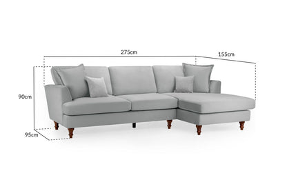 Bari Sofa Grey Right Hand Facing Corner