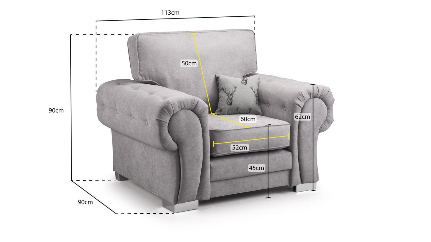 Verona Fullback Sofa Grey Armchair