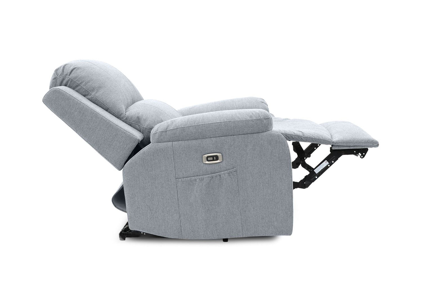 Axel Electric Recliner Sofa Grey Fabric Armchair