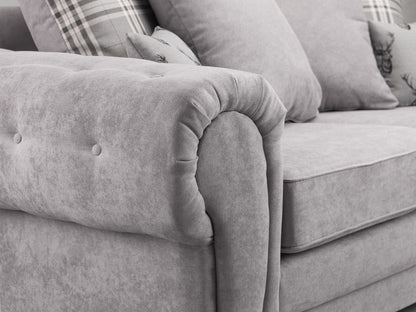 Verona Scatterback Sofa Grey 3 Seater