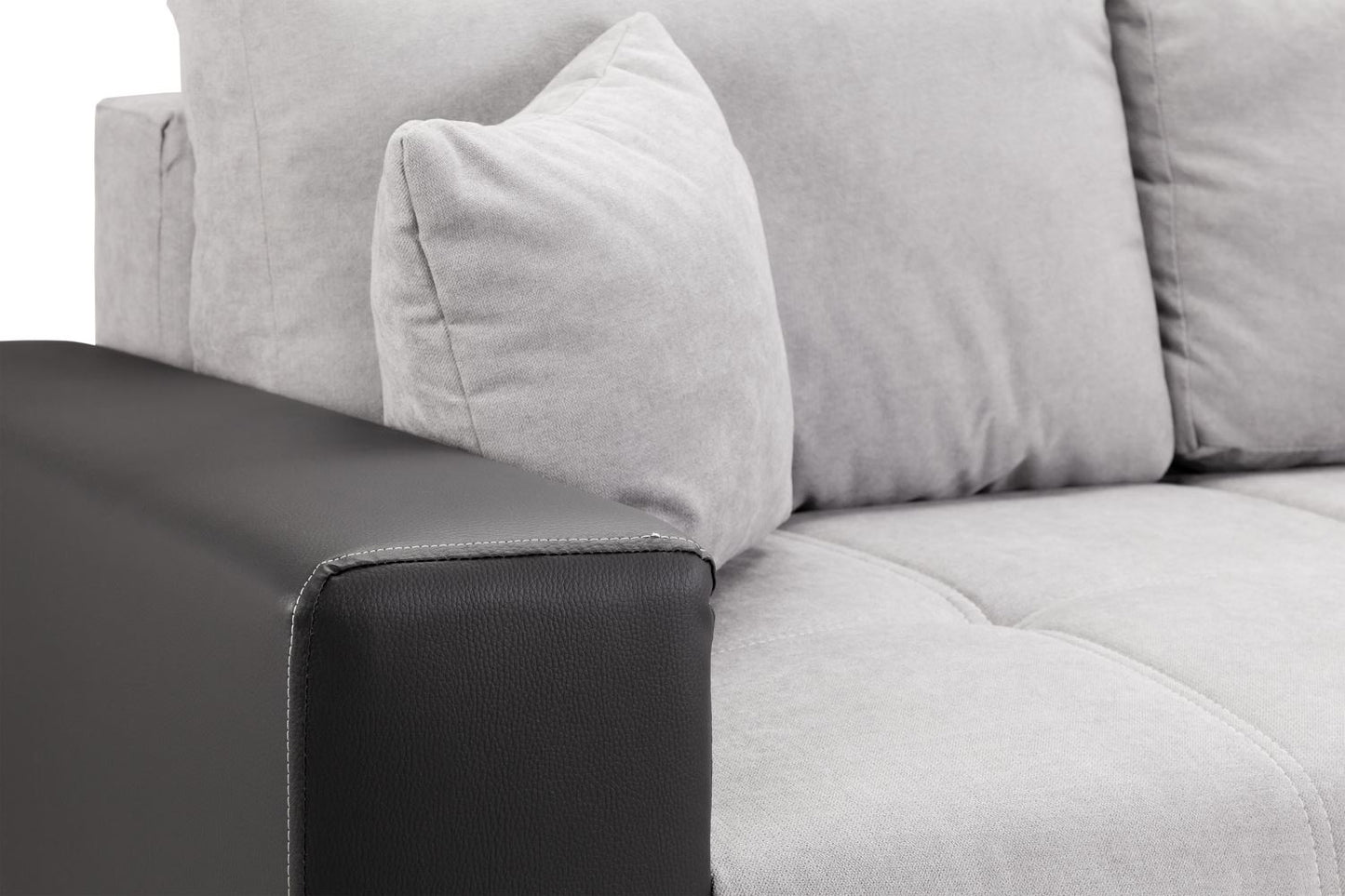 Cimiano Sofabed Black/Grey Right Hand Facing Corner