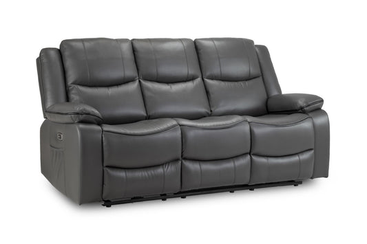 Harald Electric Recliner Sofa Grey 3 Seater