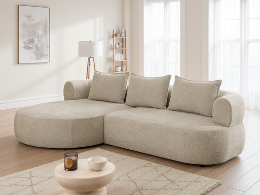 Ferro Sofa Left Hand Facing Corner Beige