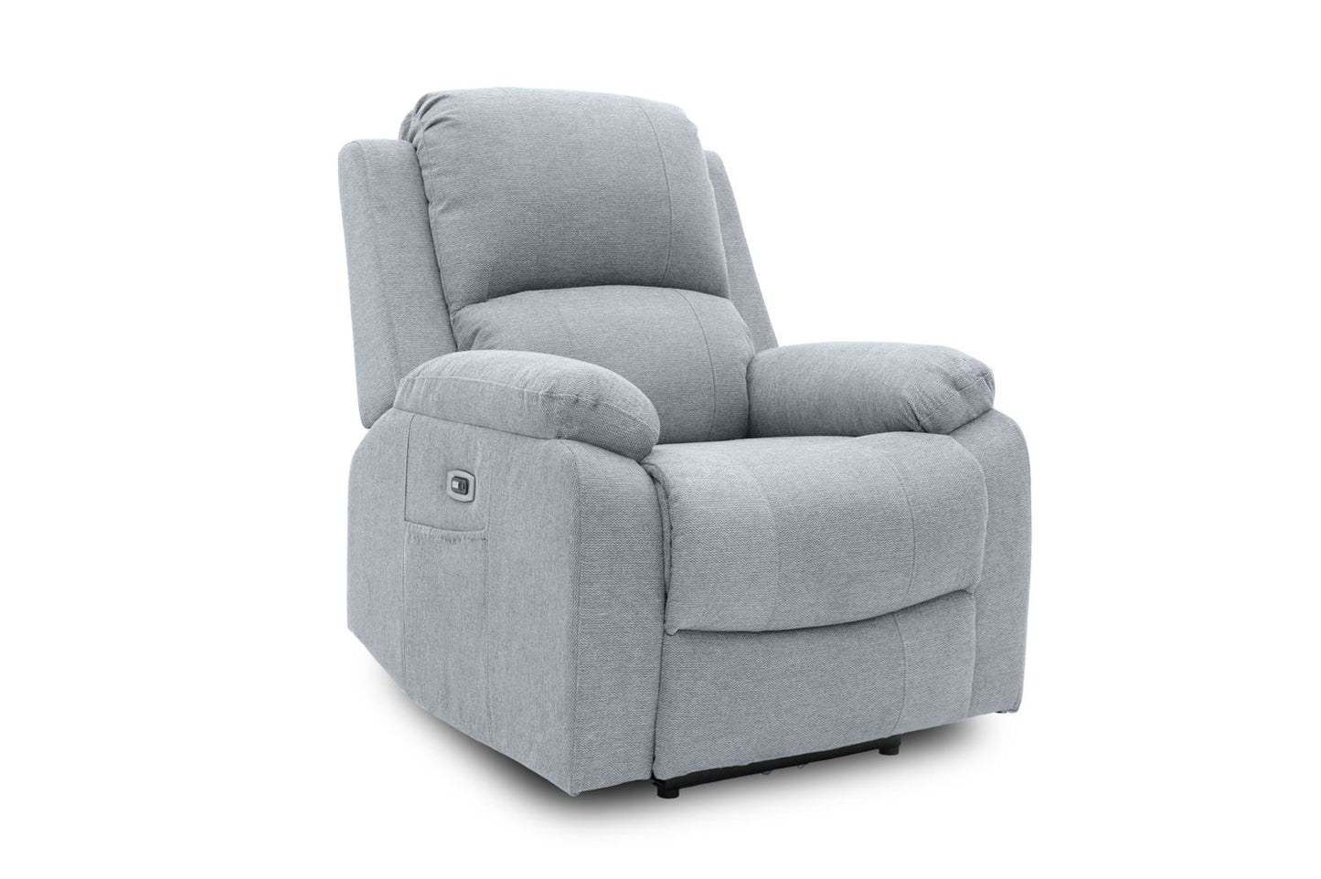 Axel Electric Recliner Sofa Grey Fabric Armchair