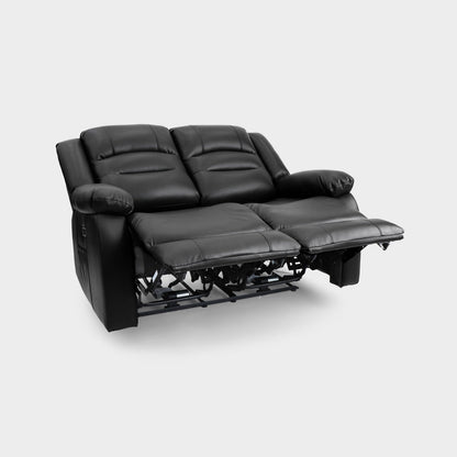 Alva Electric Recliner Sofa Black 2 Seater