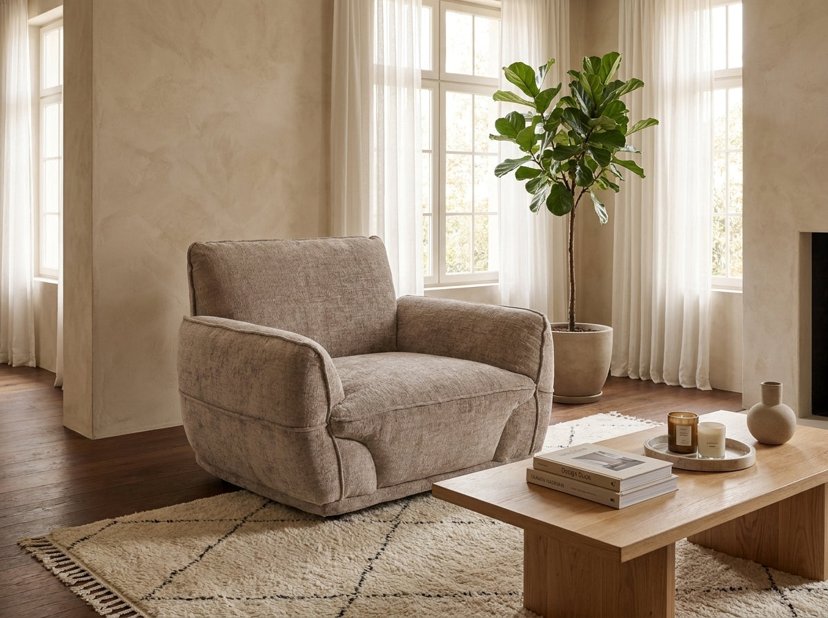 Marigold Sofa Beige Armchair